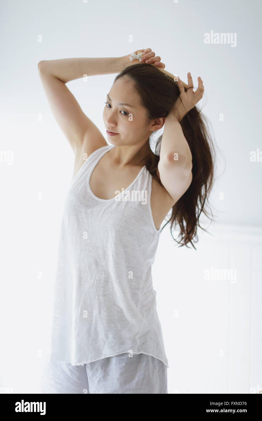 Young japanese women long hair hi-res stock photography and images - Alamy