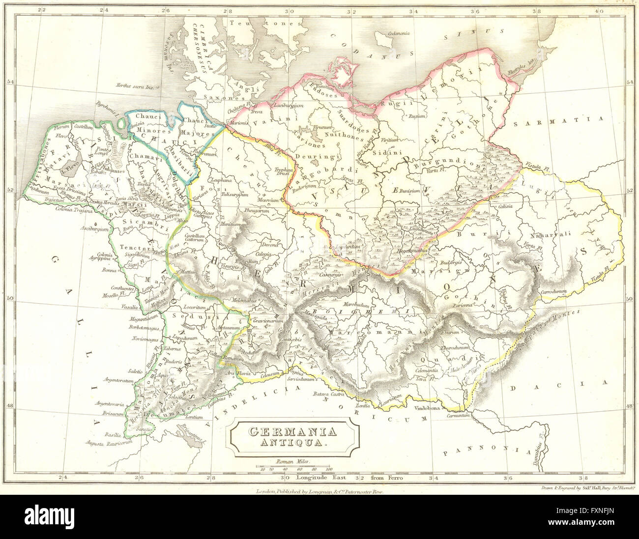 Map Of Germany 19th Century High Resolution Stock Photography and