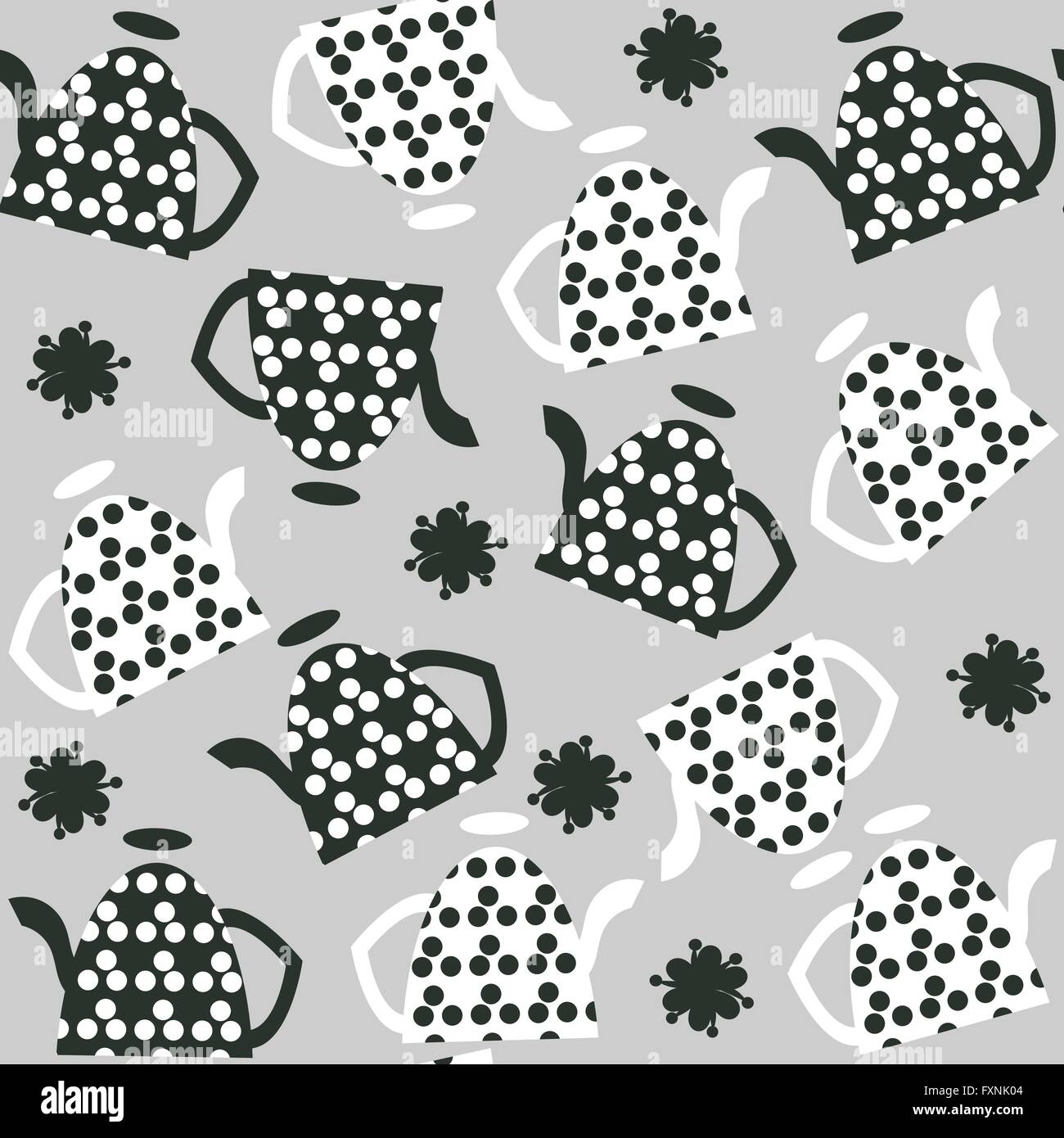 Kettle Pattern Elegance seamless pattern with kettles and seamless pattern in swatch ...
