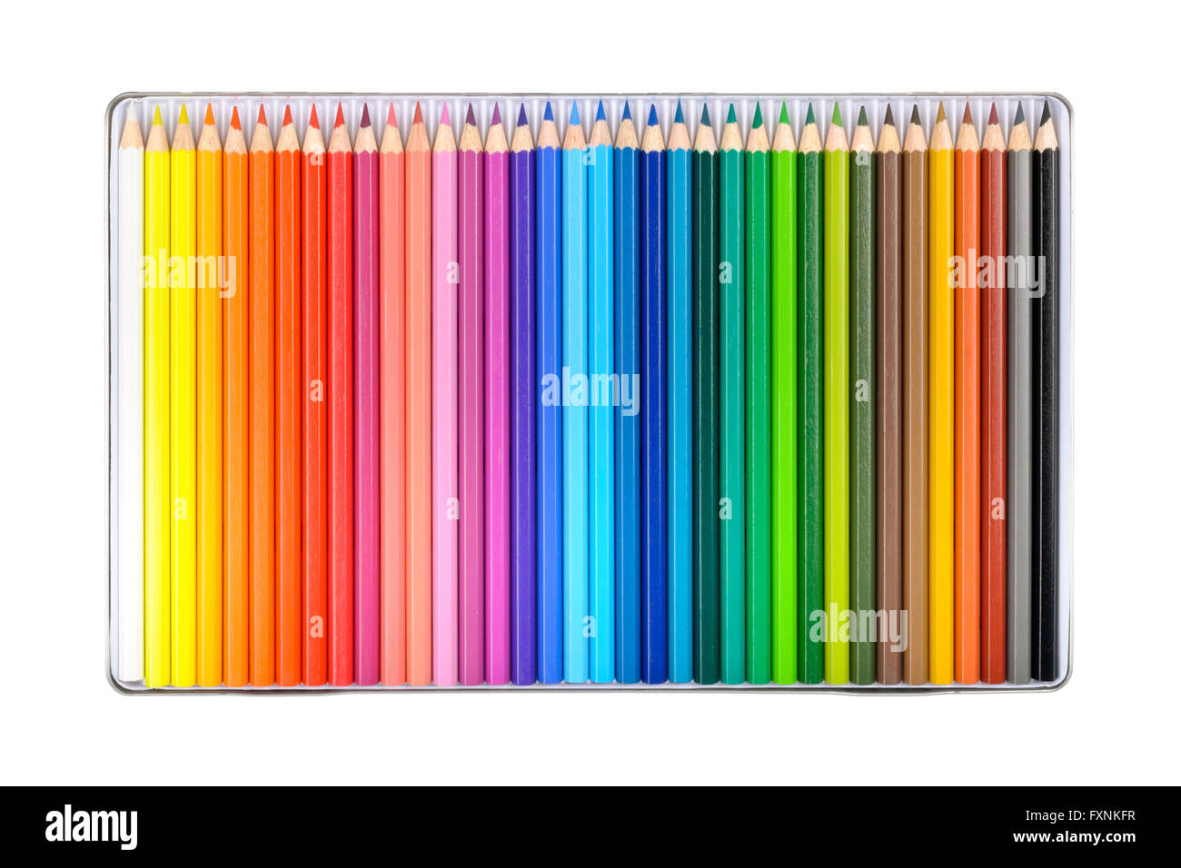 Bright Markers And Crayons In Holders Isolated On White Stock Photo,  Picture and Royalty Free Image. Image 10817733.