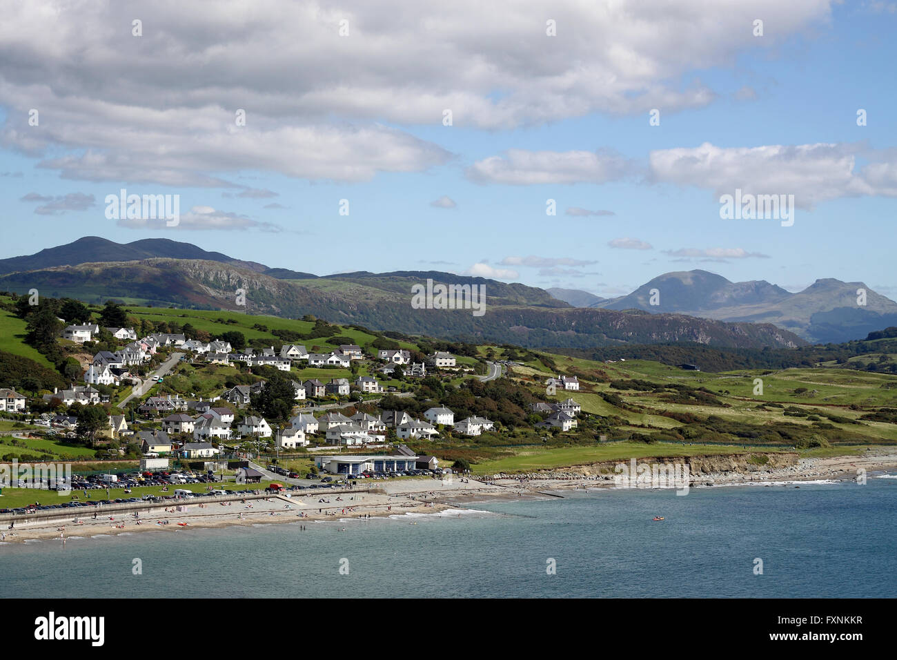 Criccieth Wales town resort Stock Photo Alamy