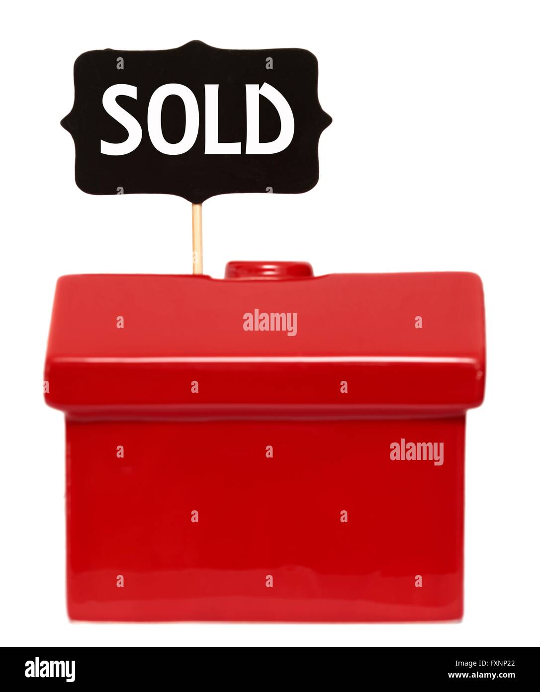 Red house sold concept Stock Photo