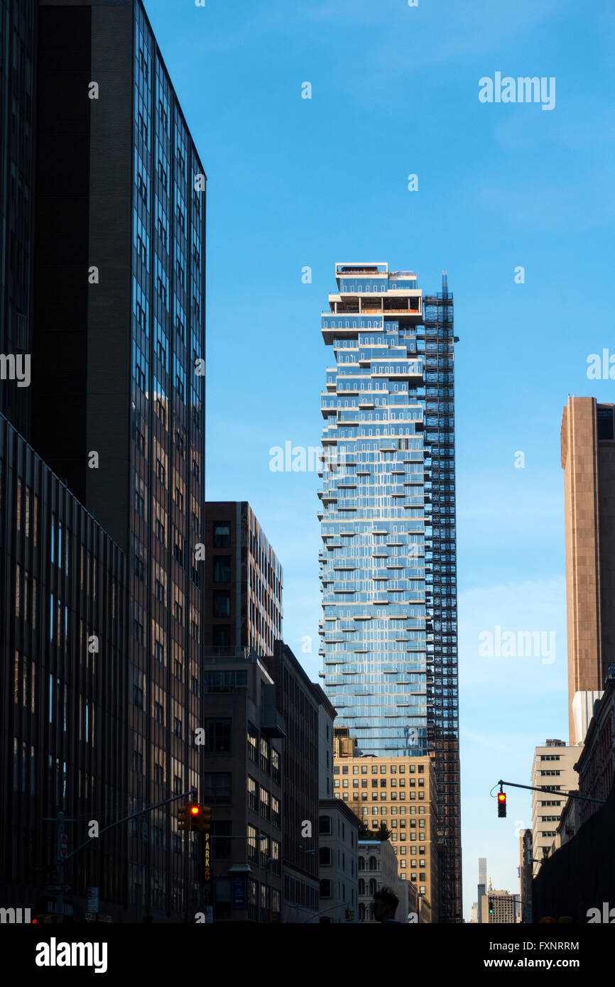 Tribeca penthouses under construction at 56 Leonard Street Stock Photo