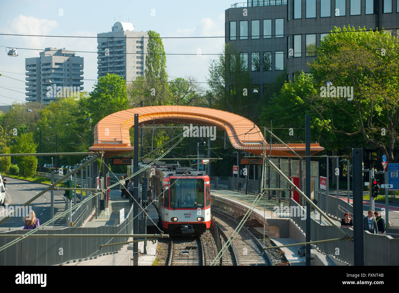 Deutschland, Köln, Riehl, Strassenbahnhaltestelle Riehler Strasse Stock Photo