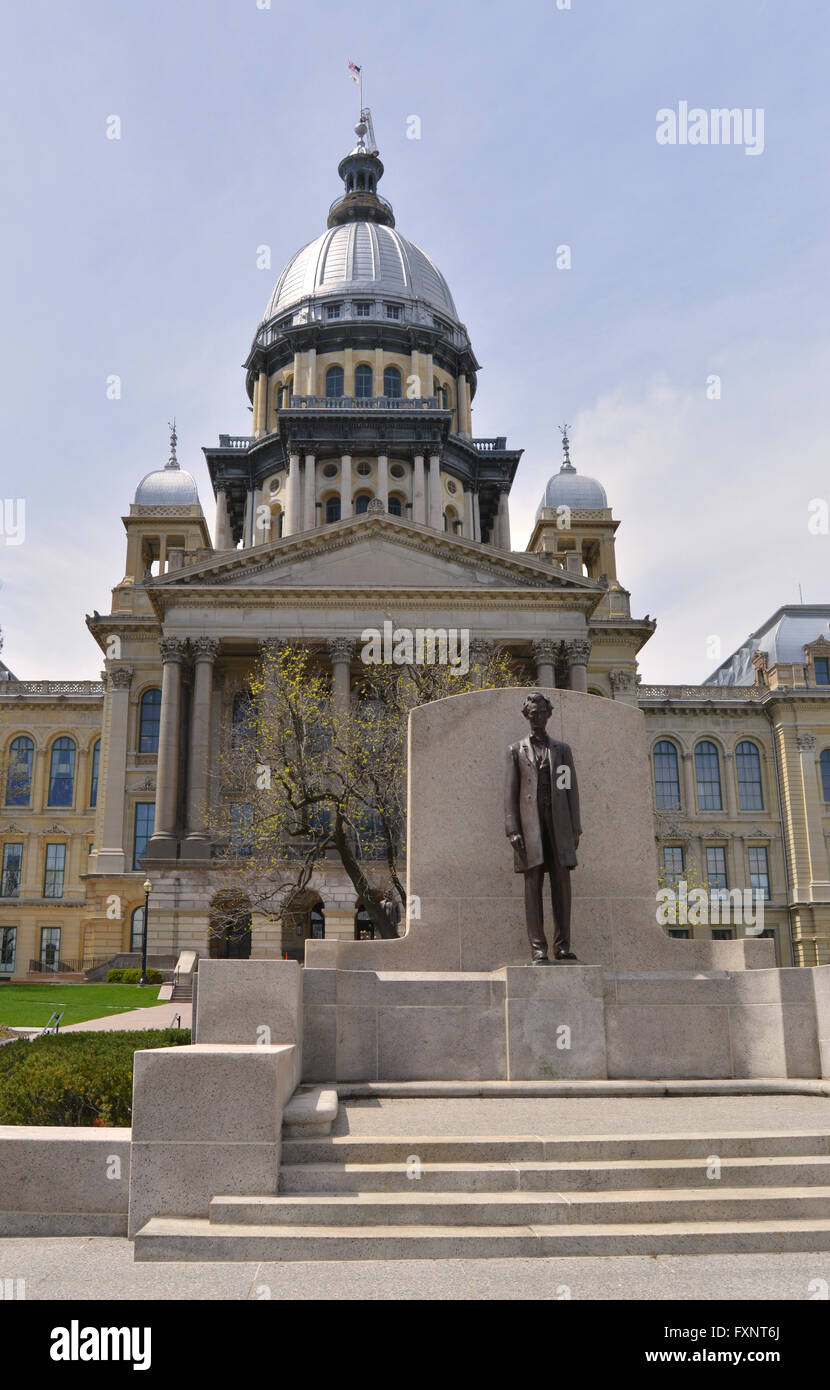 Lincoln statue springfield illinois hires stock photography and images
