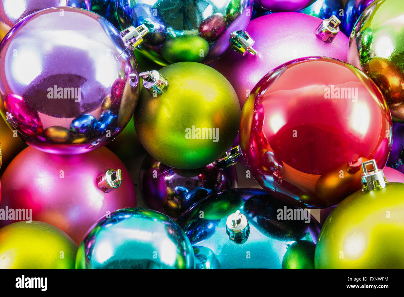 Christmas balls on christmas xmas Stock Photo