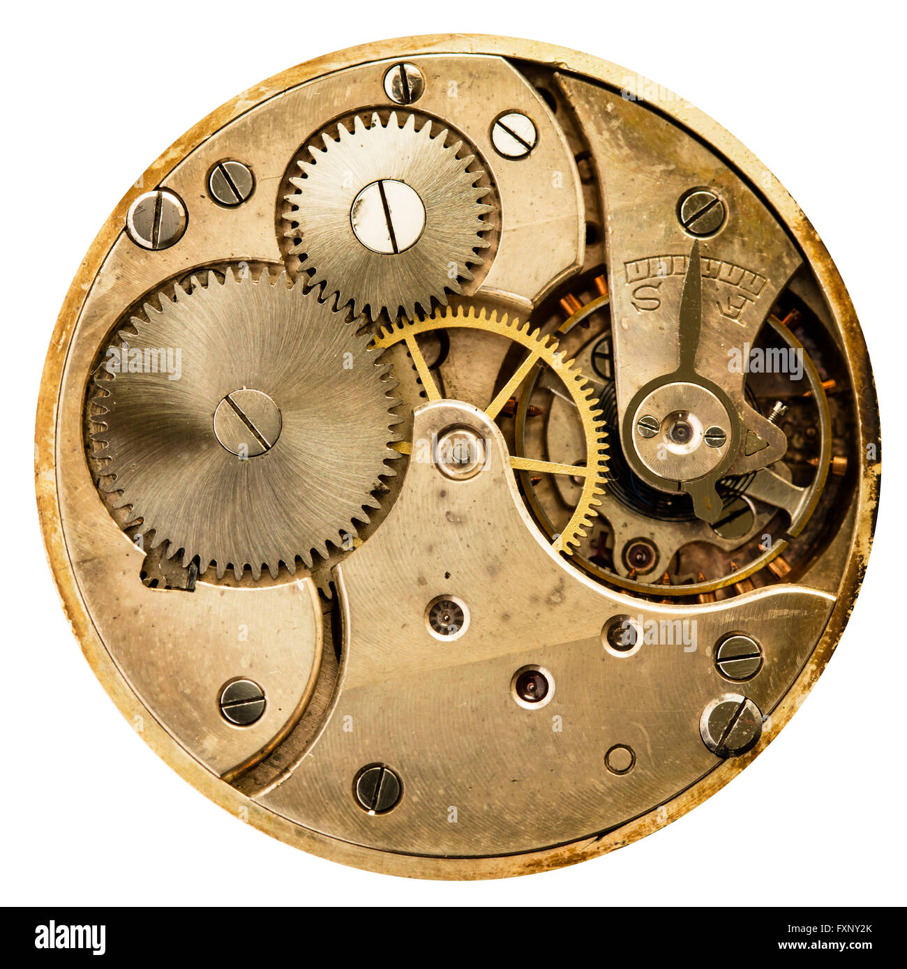 clockwork vintage mechanical pocket watch, high resolution and detail