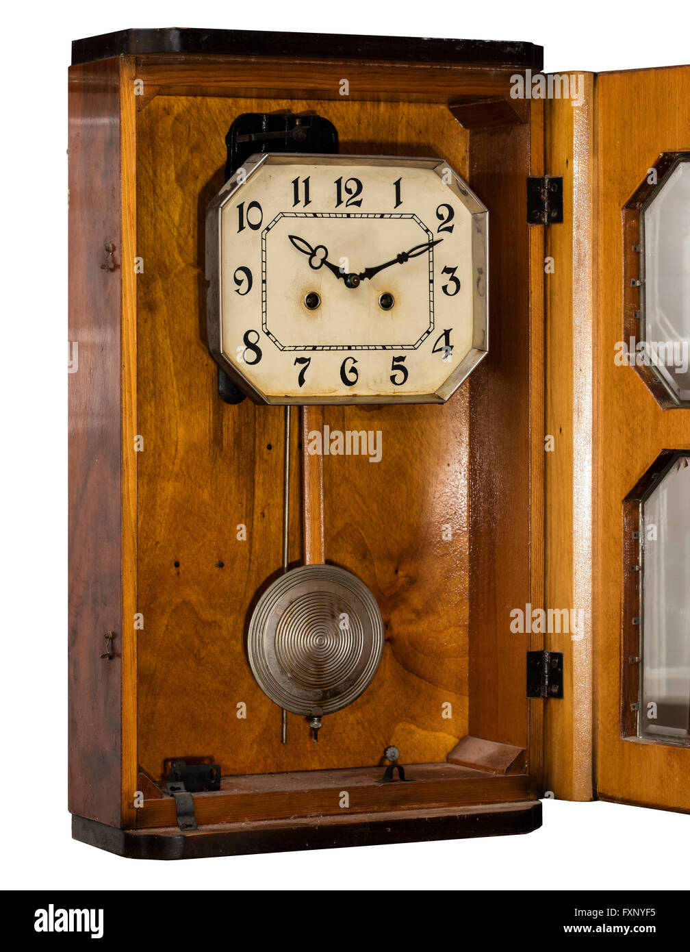 vintage antique clock with pendulum Stock Photo Alamy
