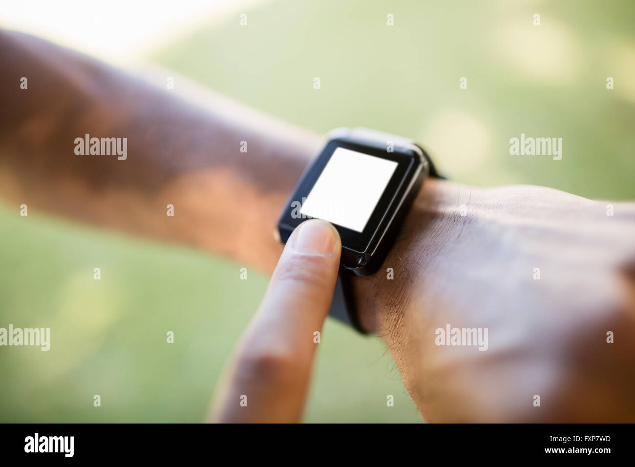 Focus on nurses watch Stock Photo