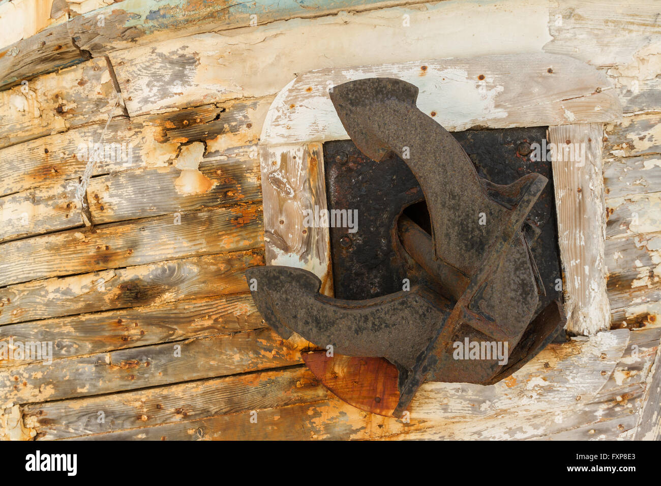 Derelict wooden fishing boat hi-res stock photography and images - Alamy