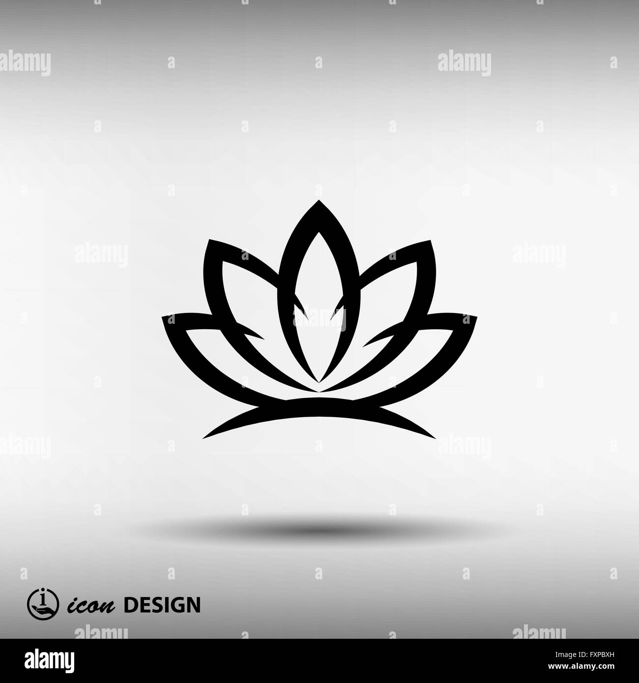 Pictograph of lotus Stock Vector