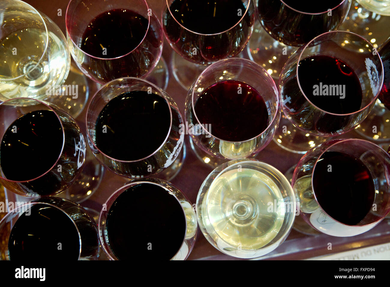 Glasses of wine Stock Photo