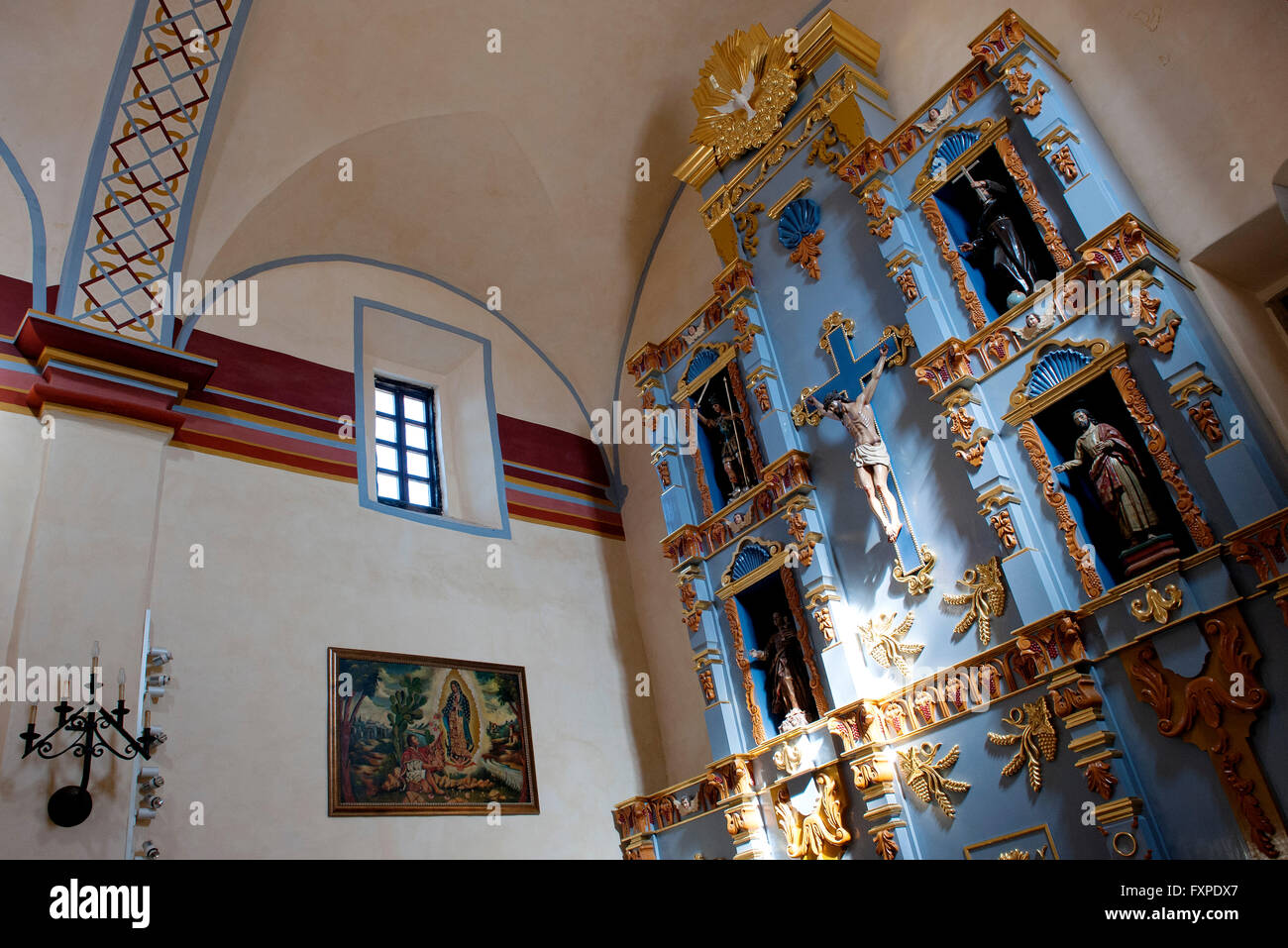 Interior of Mission San Jose, San Antonio, Texas, USA Stock Photo