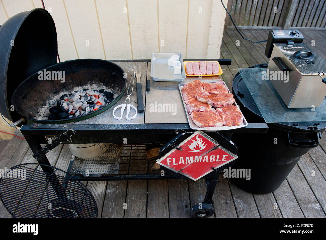 Raw meat waiting to be grilled Stock Photo