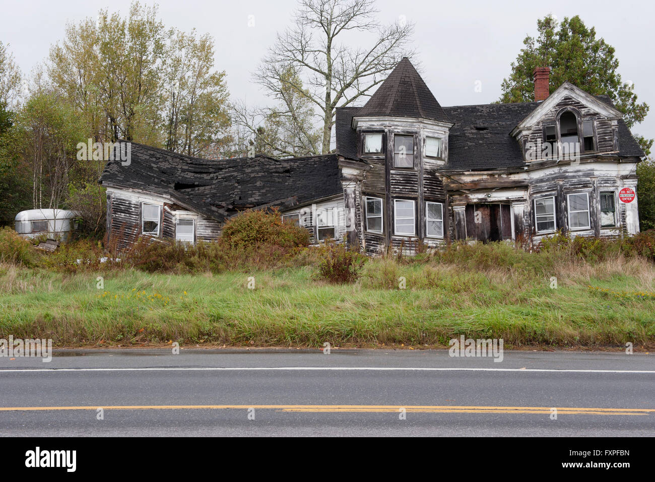 Abandoned, dilapidated house Stock Photo