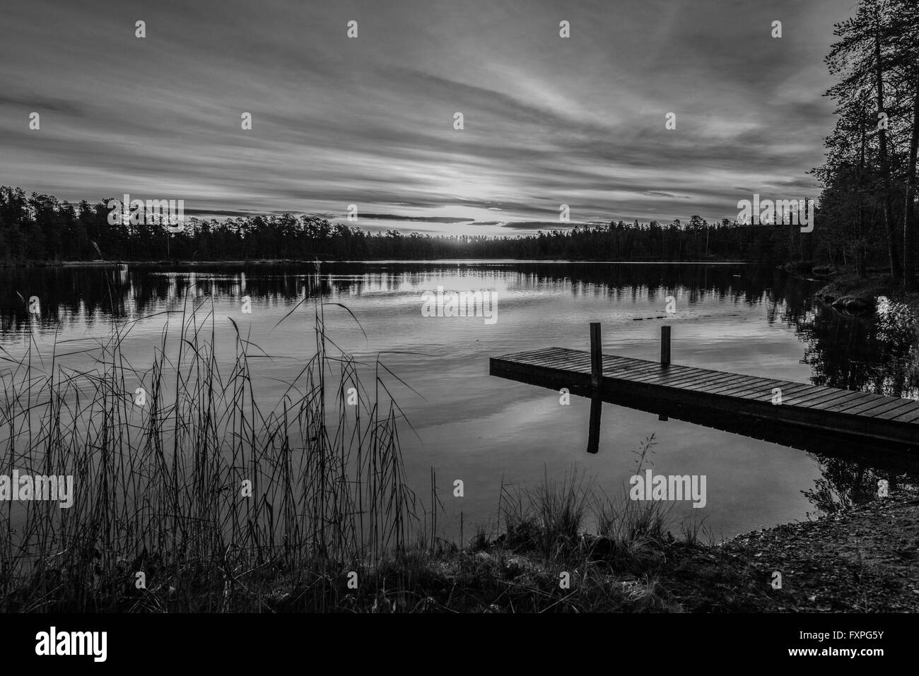 Sunrise aurora Black and White Stock Photos & Images - Alamy