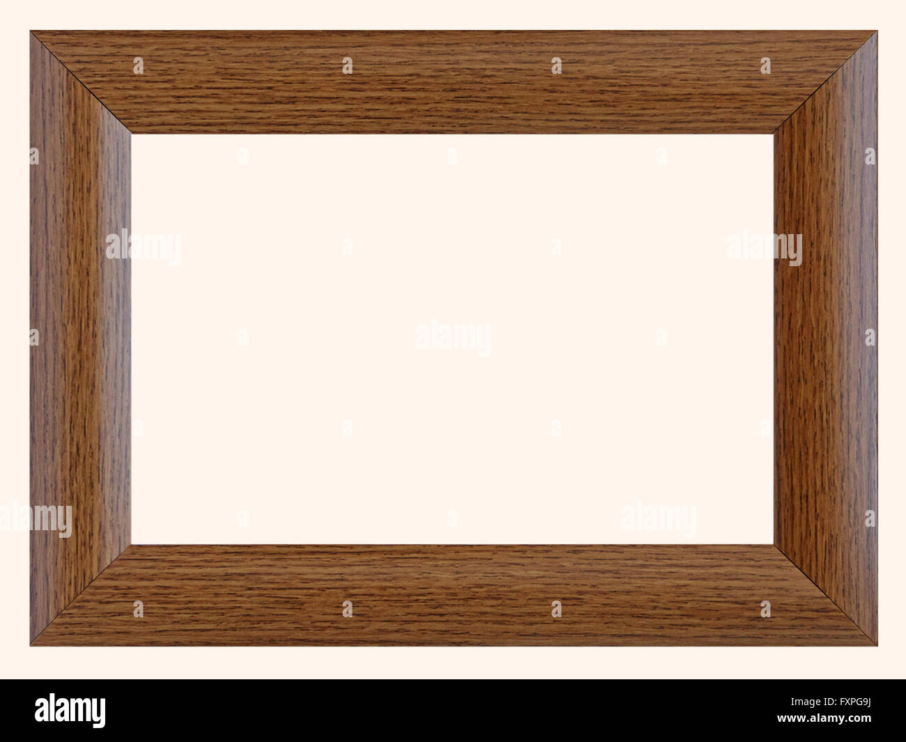 dark brown wooden frame over white Stock Photo Alamy