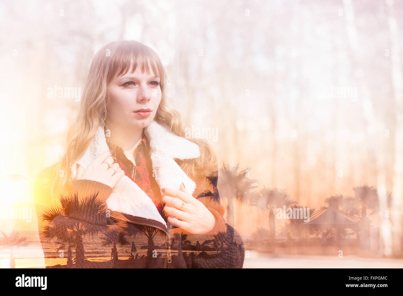 Double exposure portrait sea hi-res stock photography and images - Alamy