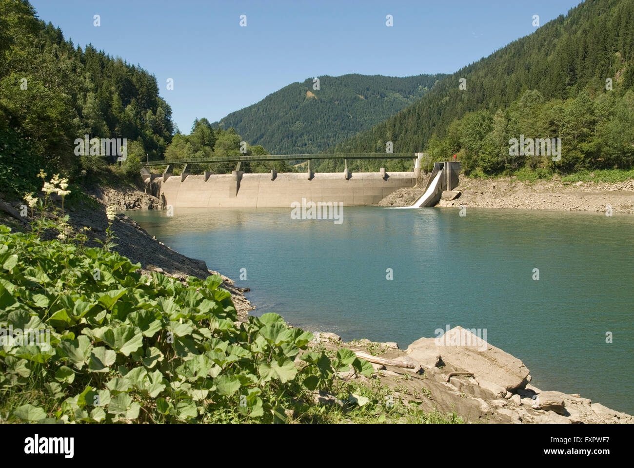 Dam and Reservoir Speicher Großsölk (901m), Sölk Pass, Schladminger Tauern,  Styria, Austria Stock Photo - Alamy