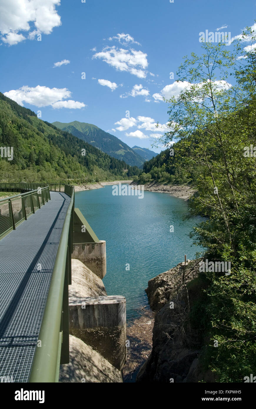 Dam of the Reservoir Speicher Großsölk (901m), Sölk Pass, Schladminger Tauern, Styria, Austria Stock Photo