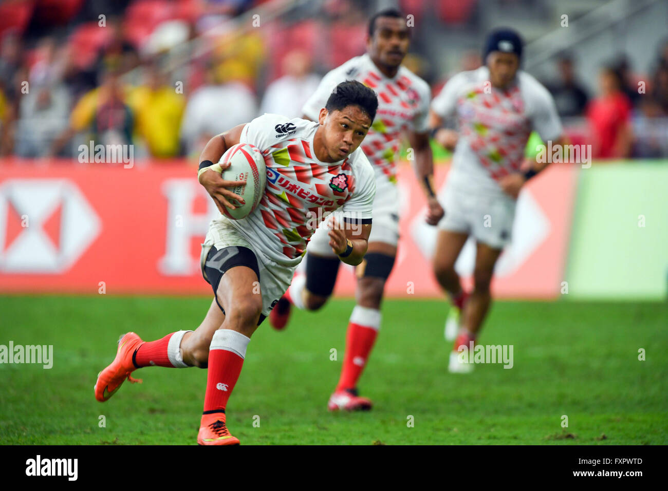 Kazuhiro Goya (JPN), APRL 16, 2016 - Rugby : HSBC Sevens World Series, Singapore Sevens match Japan and Australia at National Stadium in Singapore. (Photo by Haruhiko Otsuka/AFLO) Stock Photo