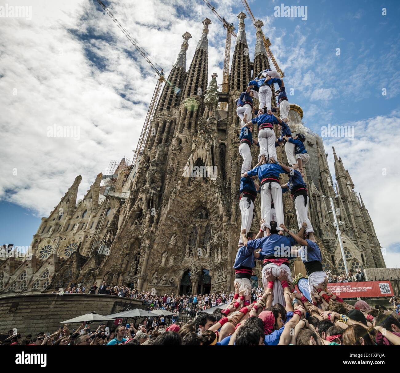 Barcelona, Catalonia, Spain. 17th Apr, 2016. The Castellers de la Stock