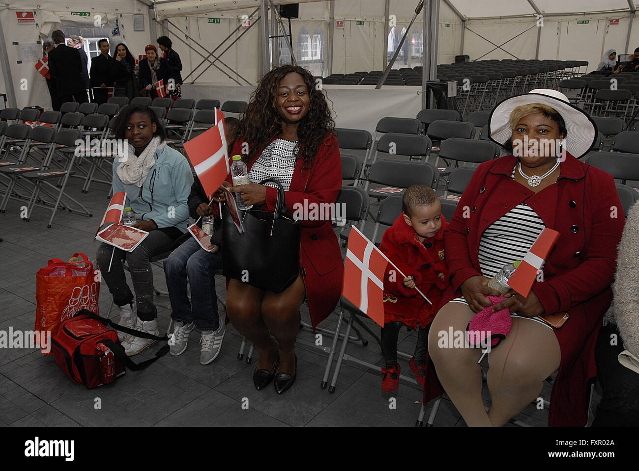 Copenhagen, Denmark. 17th April, 2016. Citizenship celebration feast