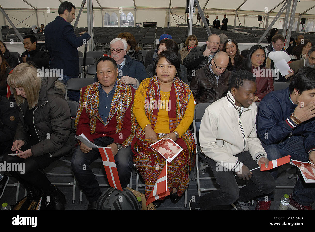 Copenhagen, Denmark. 17th April, 2016. Citizenship celebration feast
