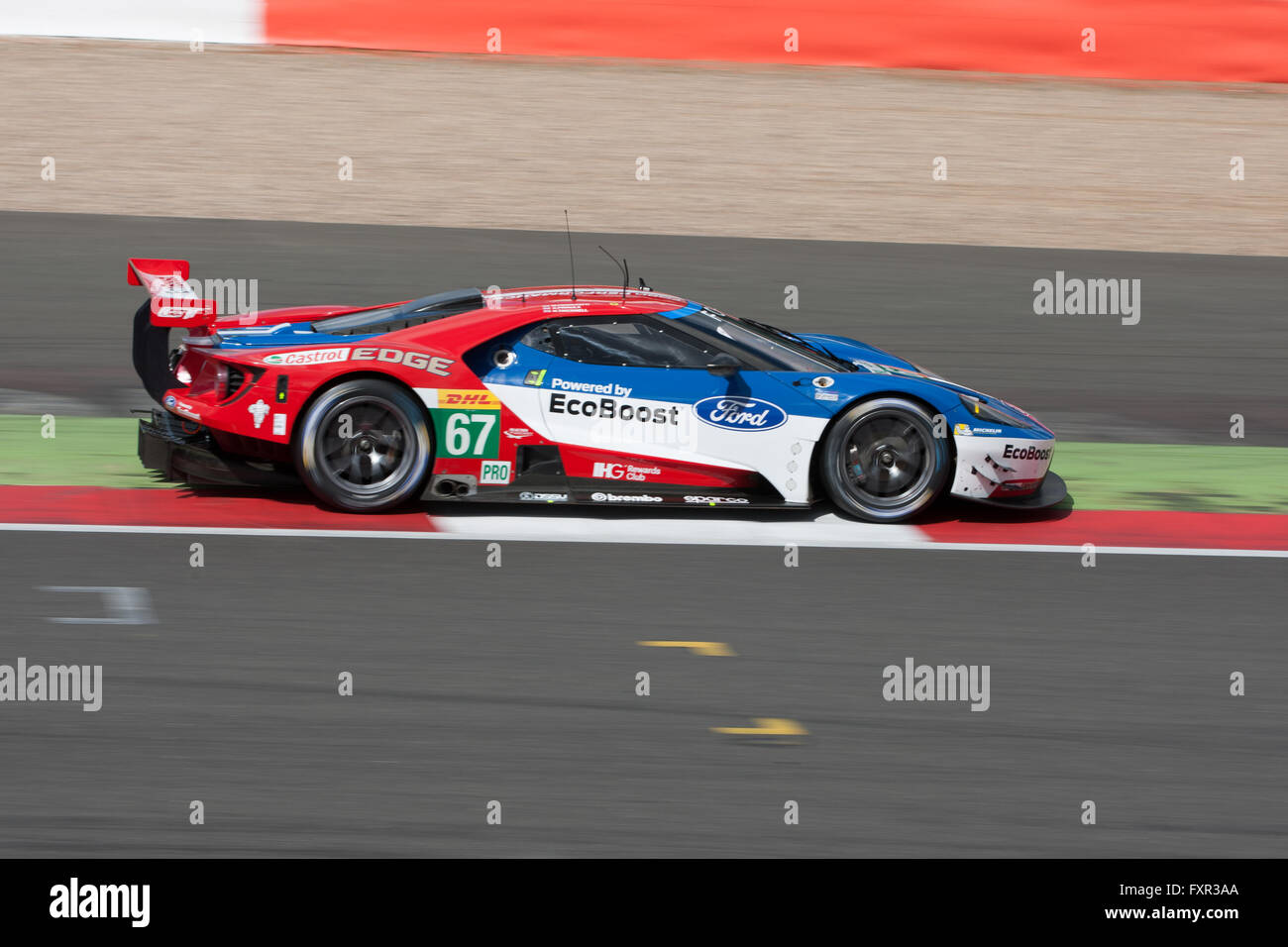 Silverstone, UK. 17th Apr, 2016. The No67 Ford Chip Ganassi Team UK Ford GT driven by Marino Franchitti/Andy Priaulx/Harry Tincknell Credit:  steven roe/Alamy Live News Stock Photo
