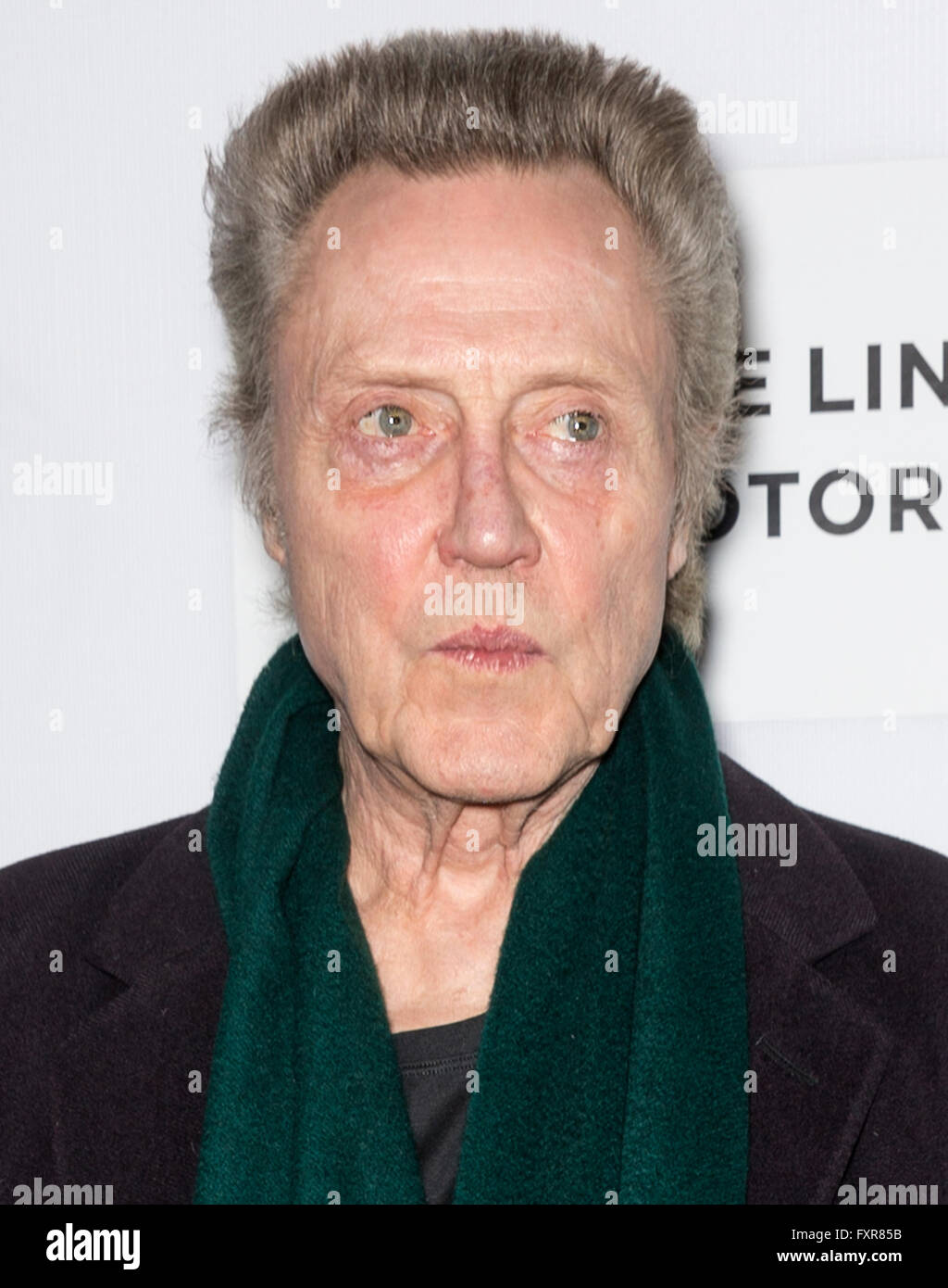New York City, USA - April 16, 2016: Actor Christopher Walken attends the premiere of ‘The Family Fang’ at John Zuccotti Theater during the 2016 Tribeca Film Festival Stock Photo
