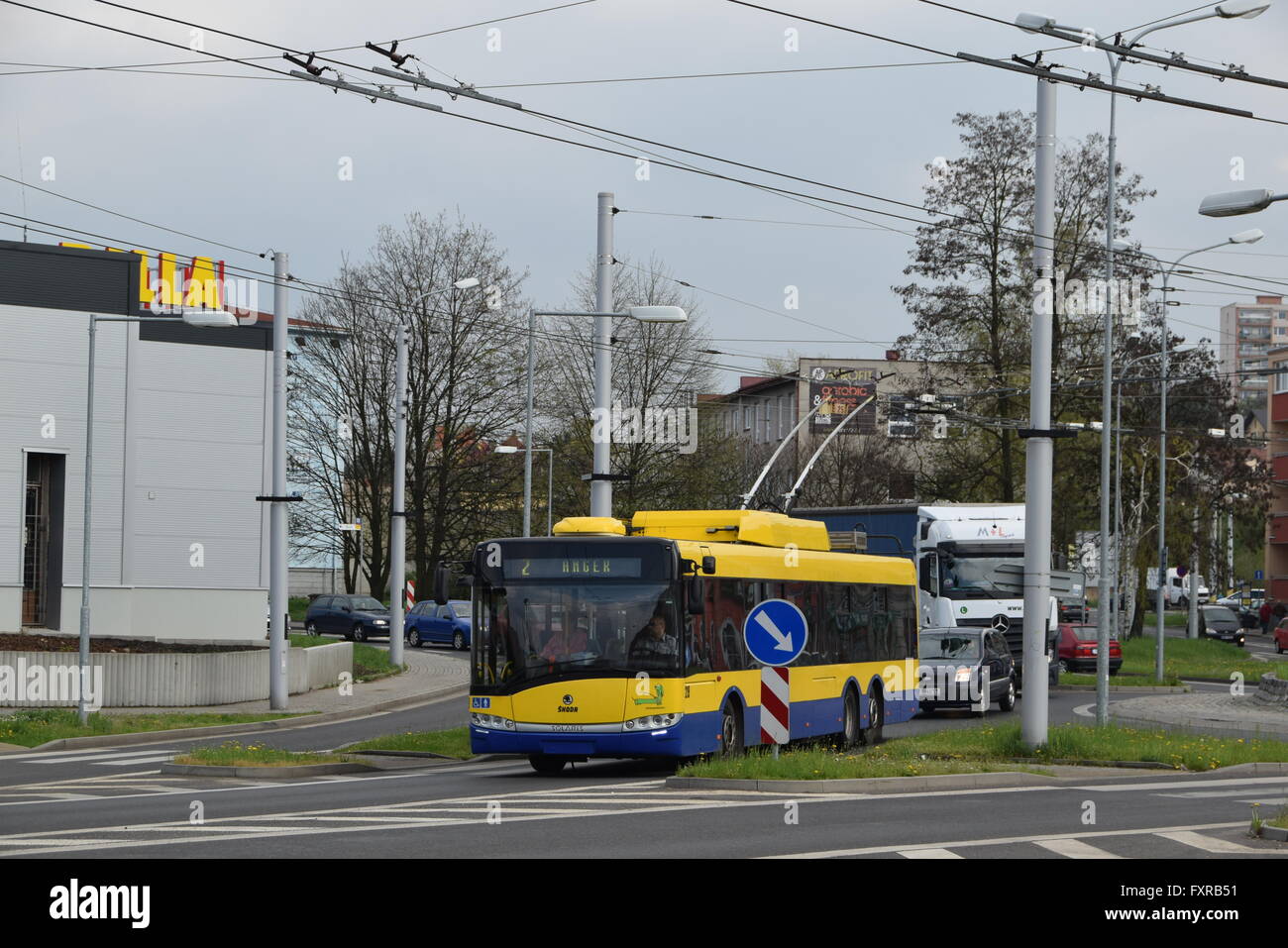 Trolley bus catenary junction hires stock photography and images Alamy