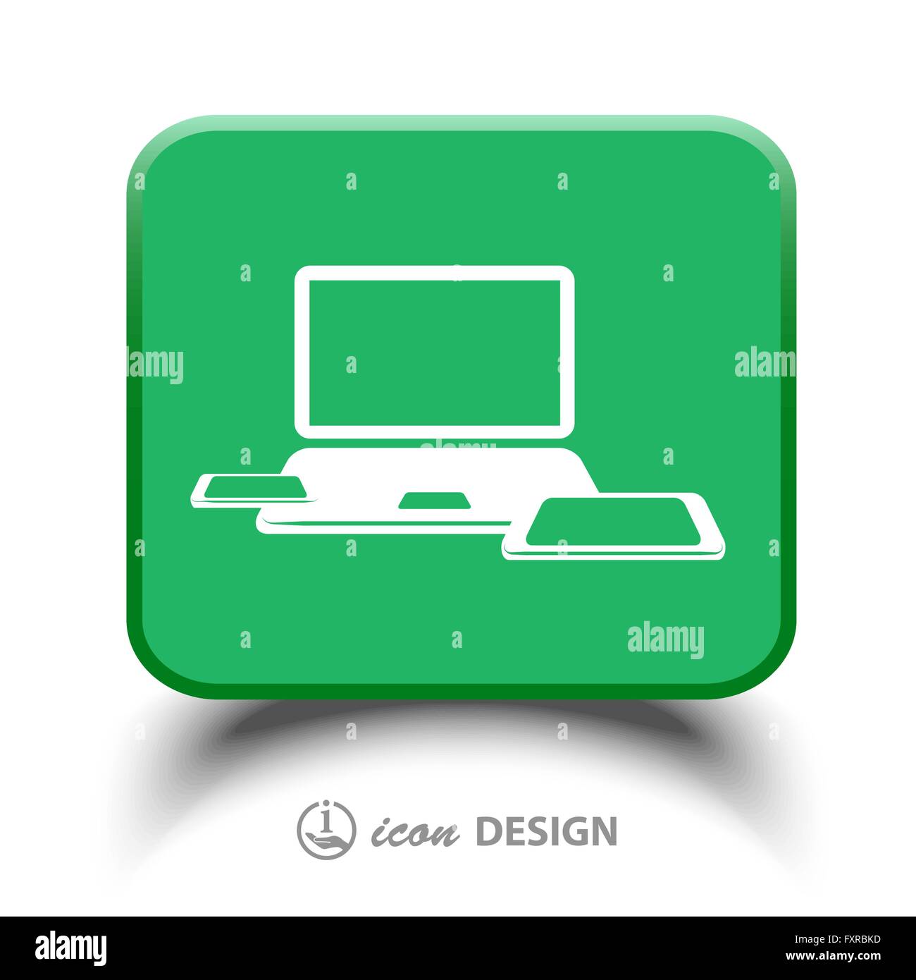 Pictograph of computer. Vector concept illustration for design. Eps 10 ...