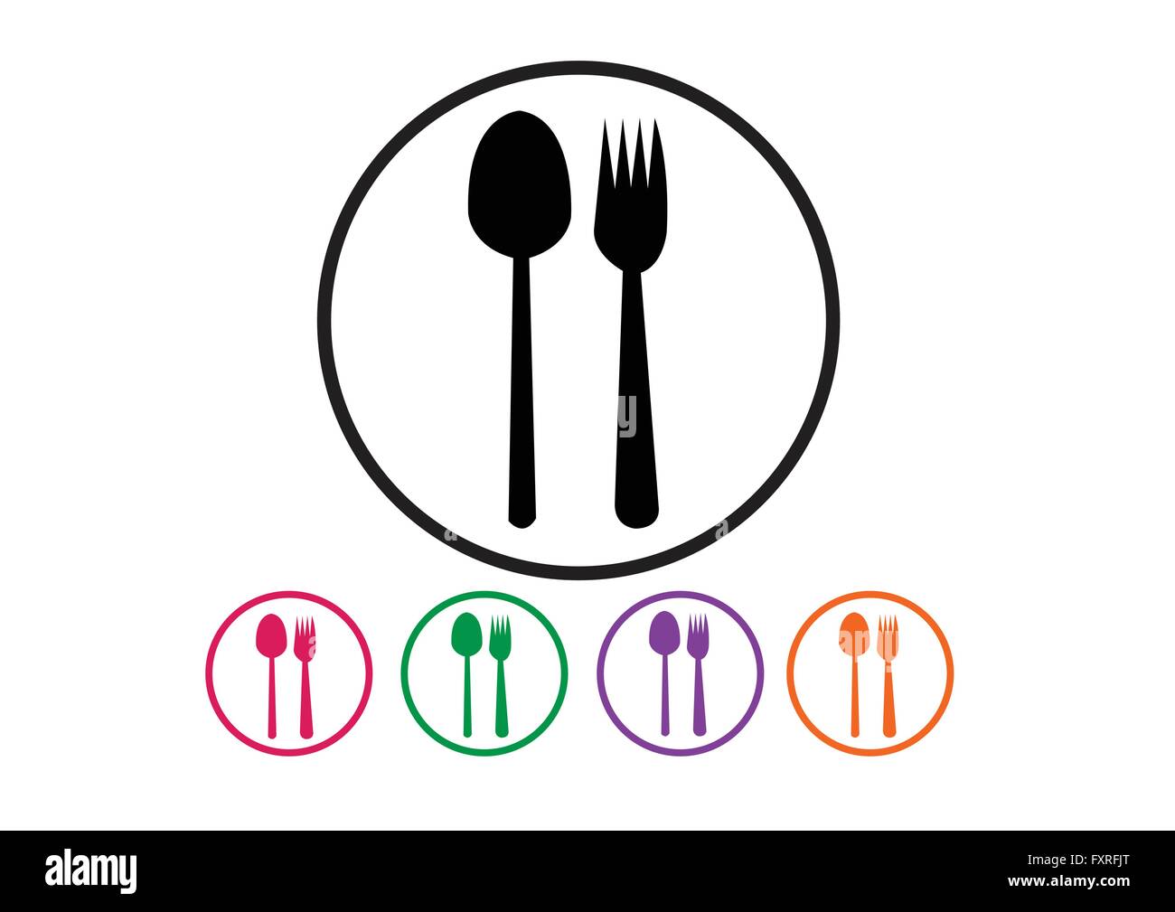Spoon and fork Stock Vector Image & Art - Alamy