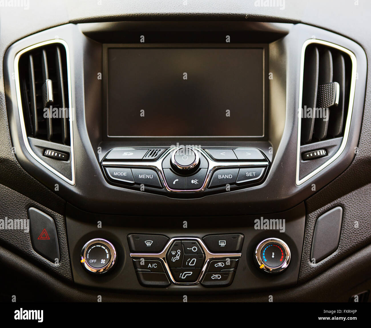 The modern car dashboard. Screen multimedia system Stock Photo Alamy