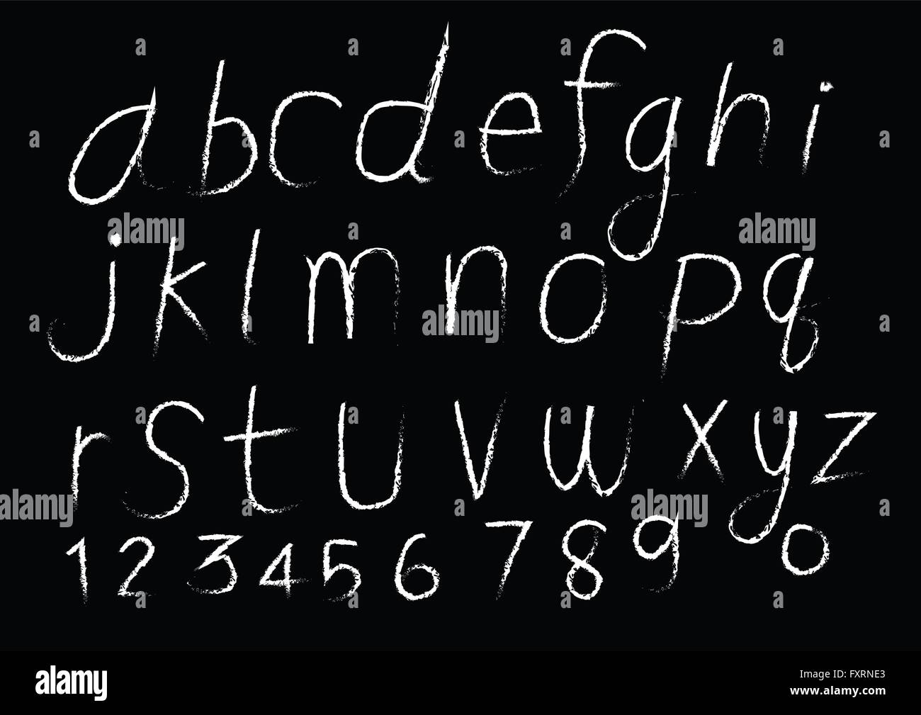 Hand drawn letters alphabet written with brush Stock Vector Image & Art ...