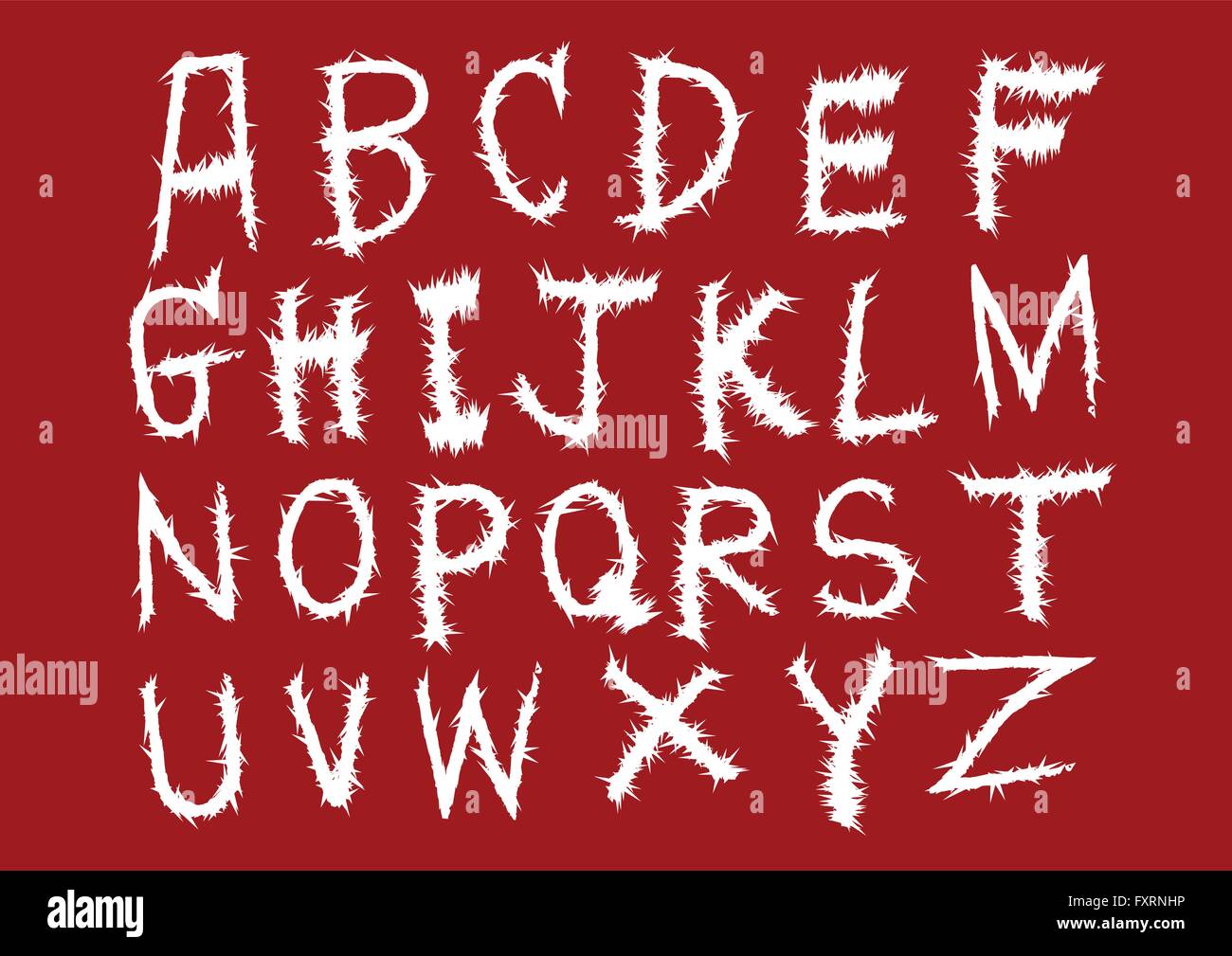 Hand drawn letters alphabet written with brush Stock Vector Image & Art ...