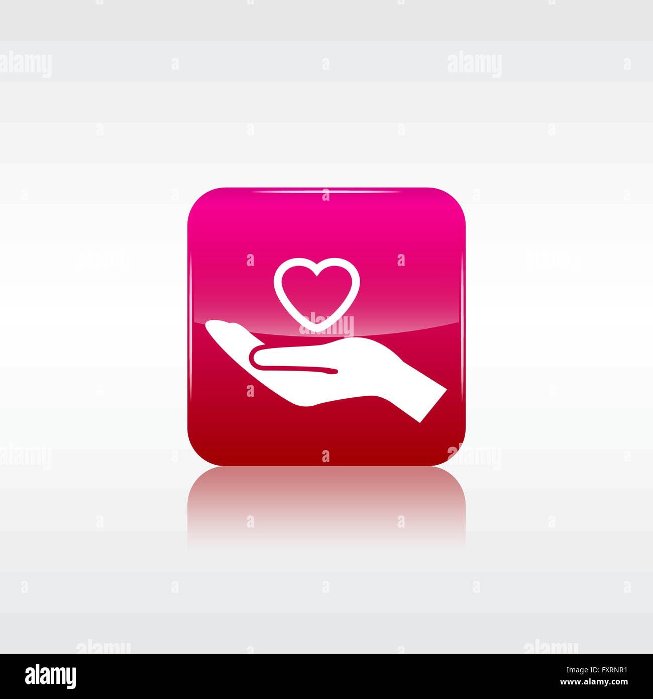 Icon of heart in hand Stock Vector Image & Art - Alamy