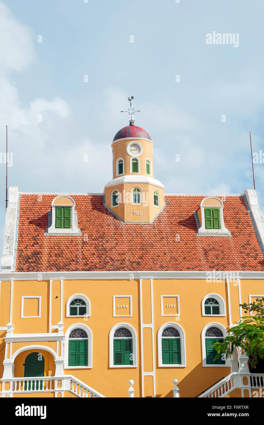 Fort Church Museum former protestant church at Fort Amsterdam Willemstad Curacao Stock Photo