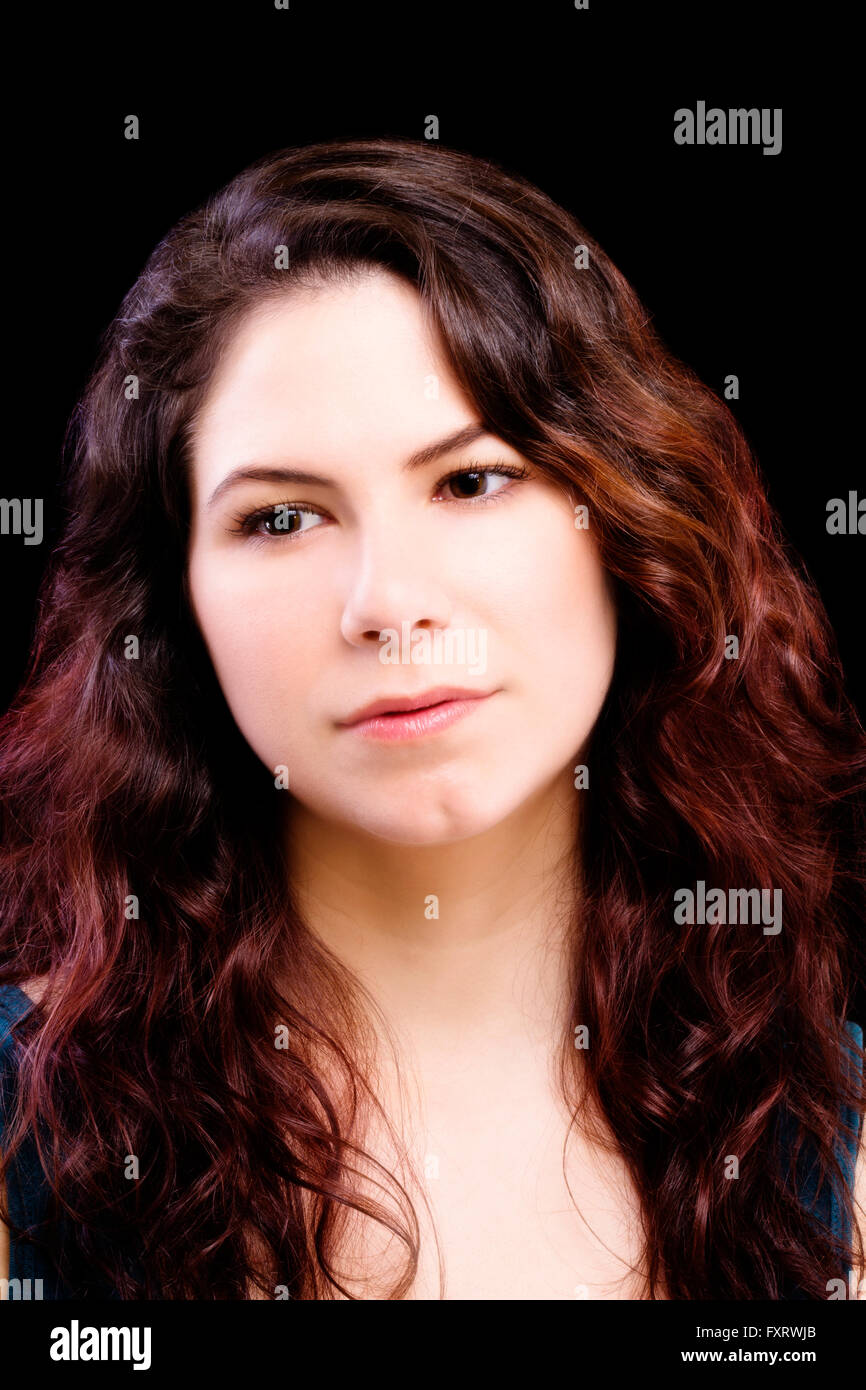 Dark hair portrait hi-res stock photography and images - Alamy
