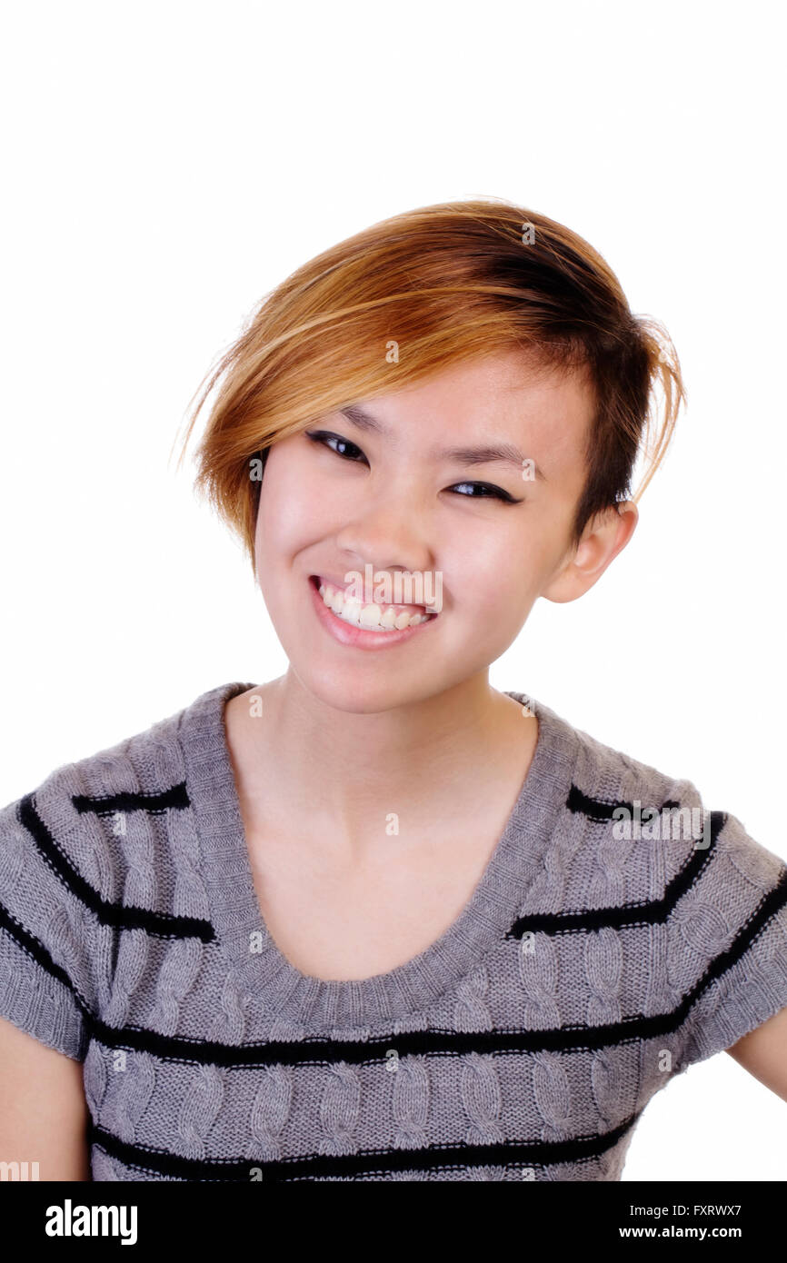 Asian lady with grey hair hi-res stock photography and images - Alamy