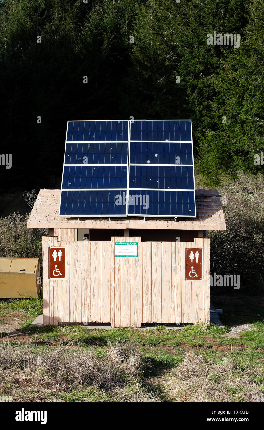 Solar Panels on National Park Batch Room Stock Photo - Alamy
