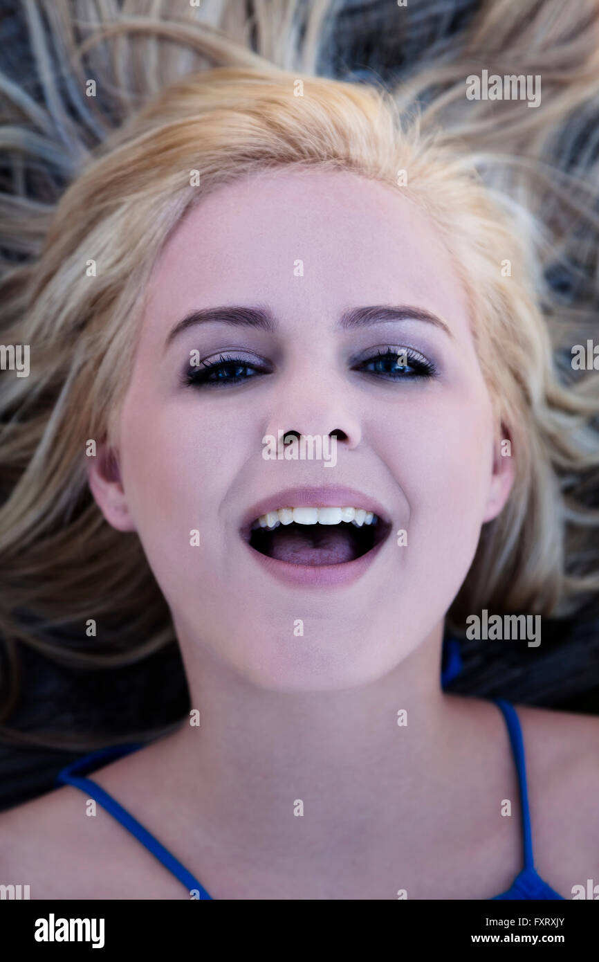 Woman With Open Mouth Hi res Stock Photography And Images Alamy