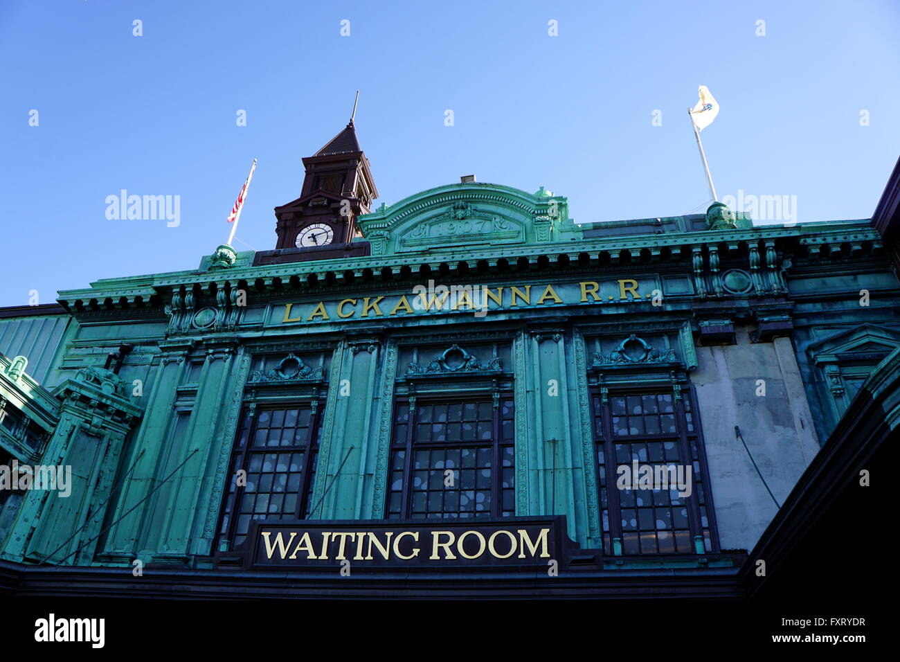 Waiting Room at Hoboken Train Terminal, Hoboken, New Jersey, USA Stock