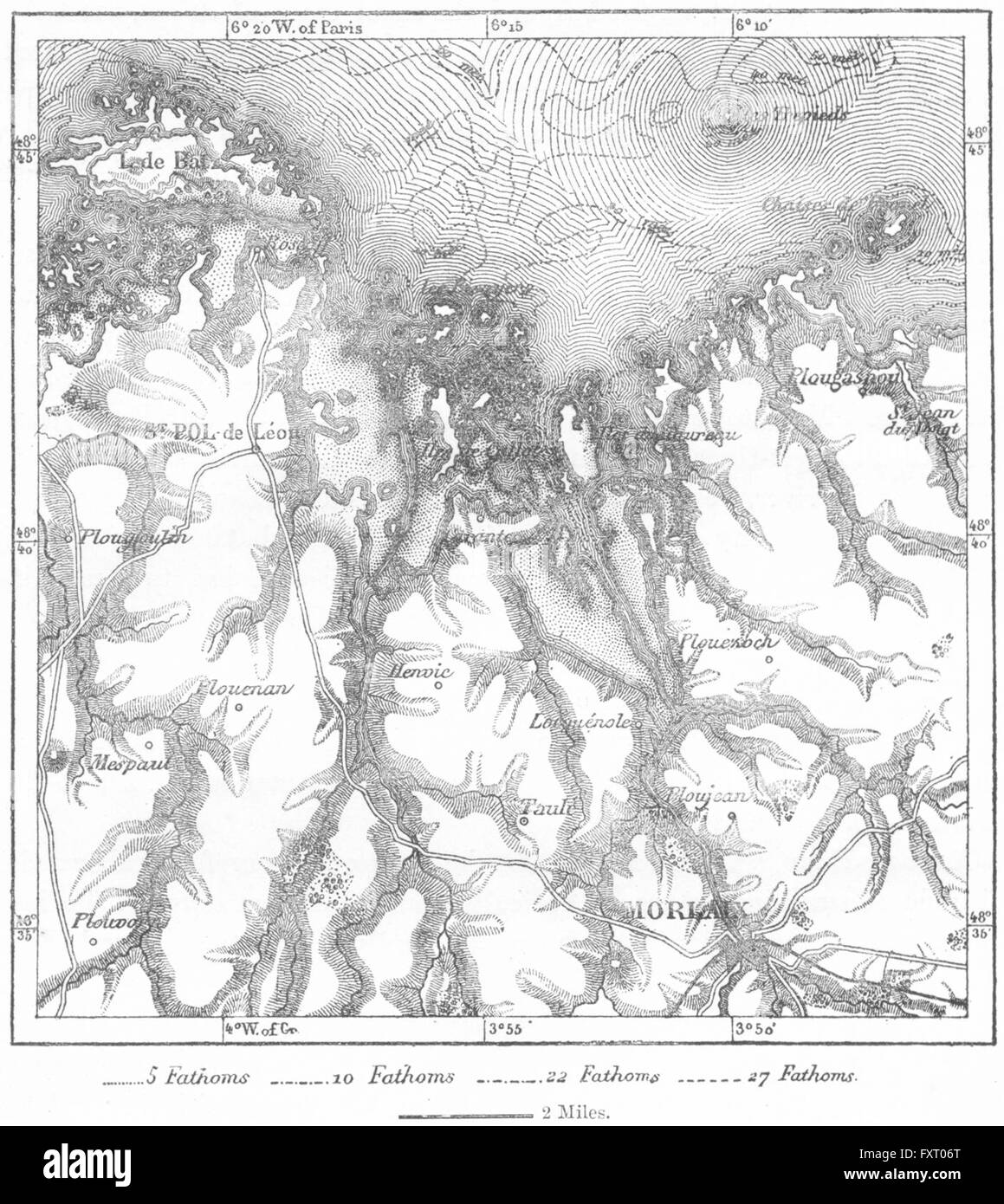 Brittany map Black and White Stock Photos & Images - Alamy