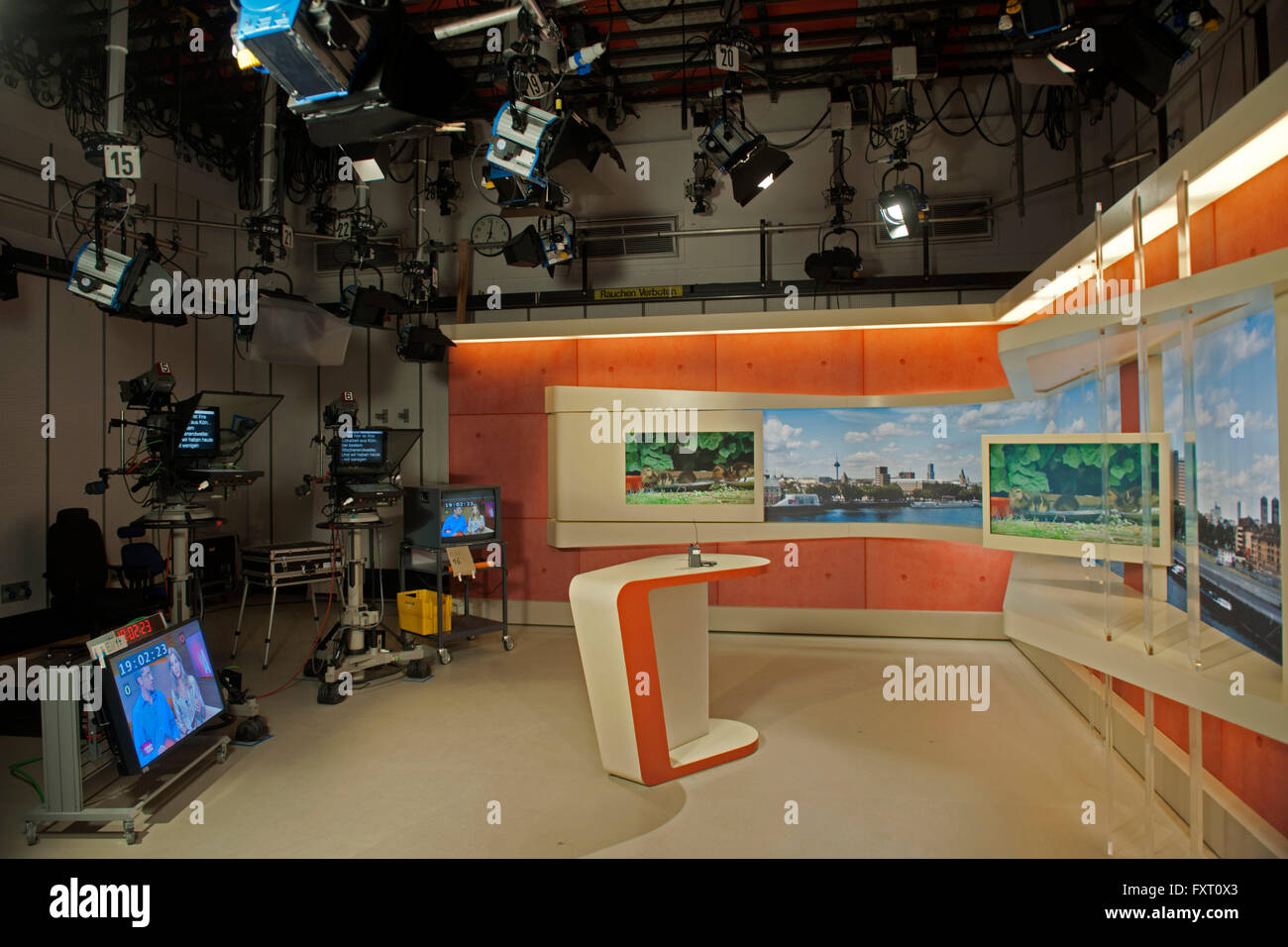 Deutschland, Nordrhein-Westfalen, Köln, WDR Studio, aus diesem Fernsehstudio wird Lokalzeit Köln gesendet. Stock Photo
