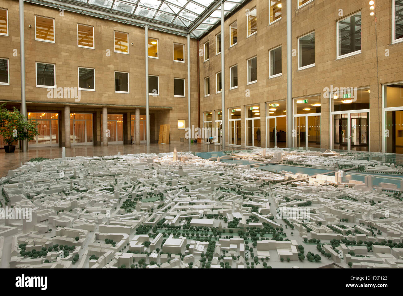 Kˆln, 'Piazetta' im 'Spanischen Bau' des Rathauses, Modell der Stadt Kˆln Stock Photo