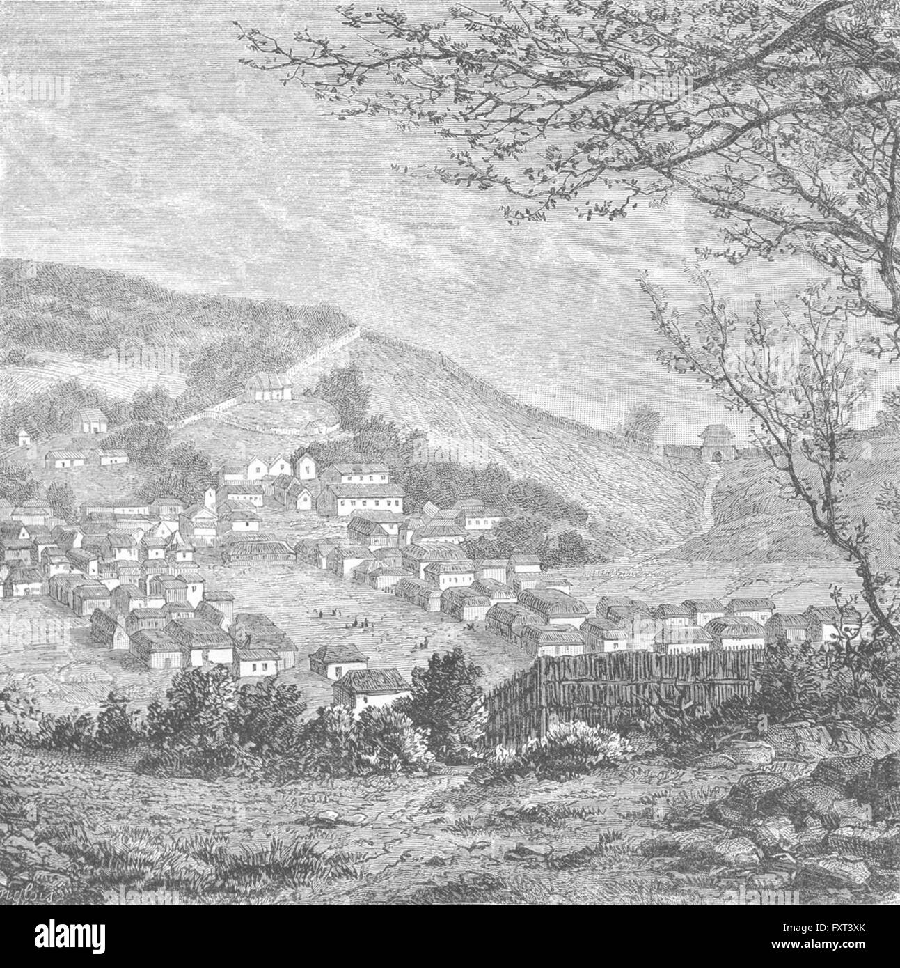 KOREA: Kang-Hoa, Lower Hang-Kiang, antique print c1885 Stock Photo