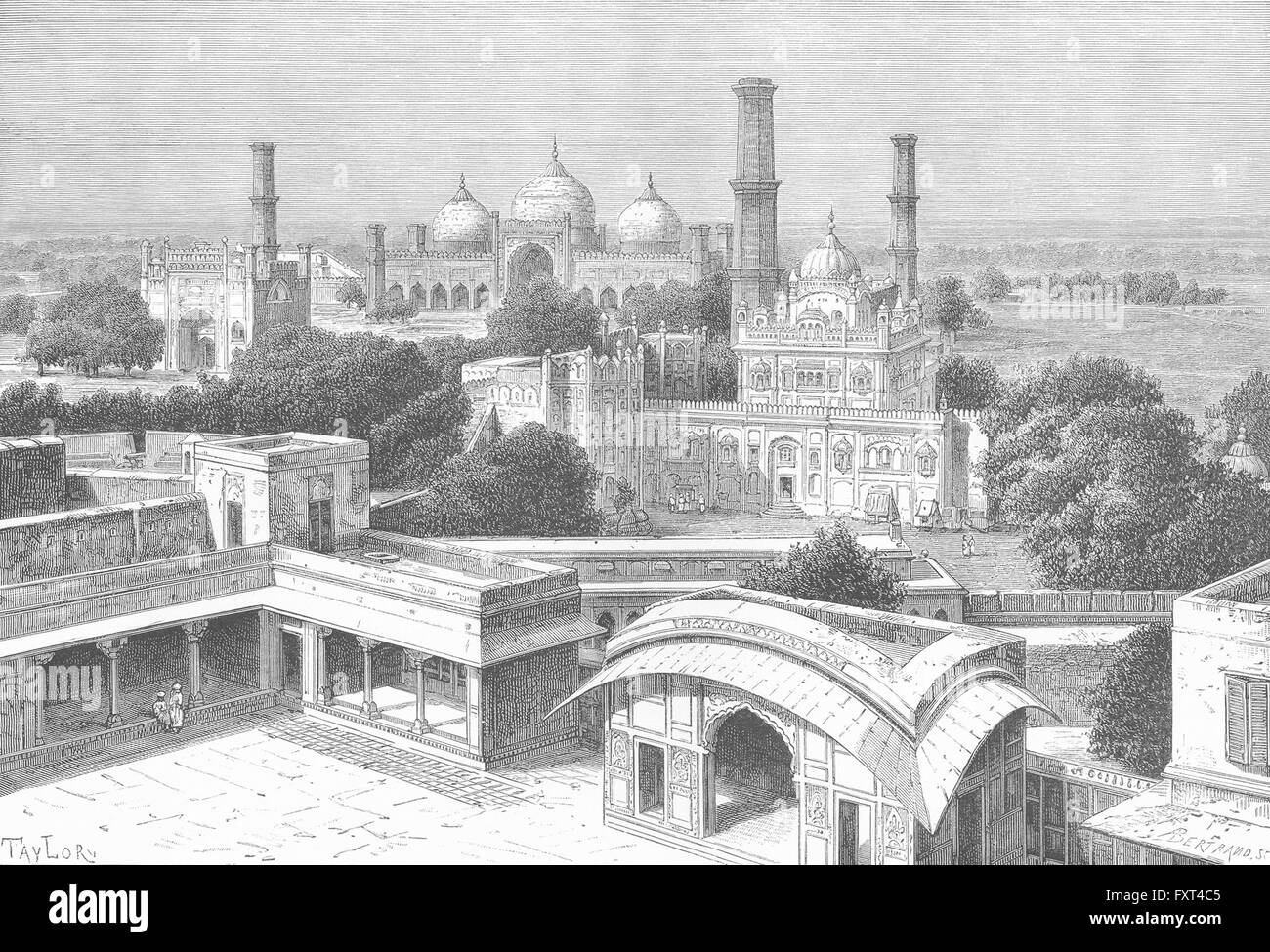 PAKISTAN: Lahore, antique print c1885 Stock Photo