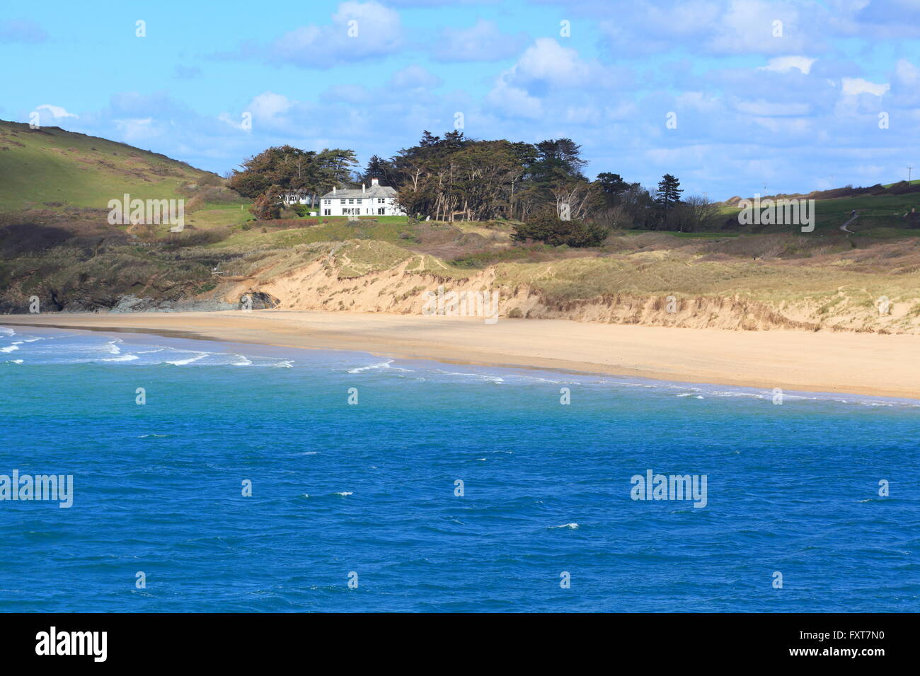 Daymer bay, spring view, Camel estuary, Padstow, North Cornwall