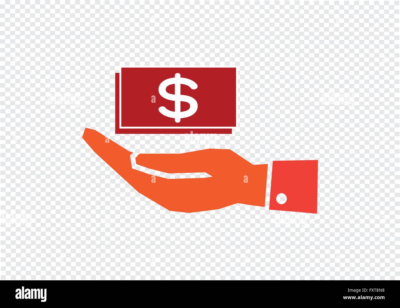 Hand dollar sign Stock Vector Images - Alamy